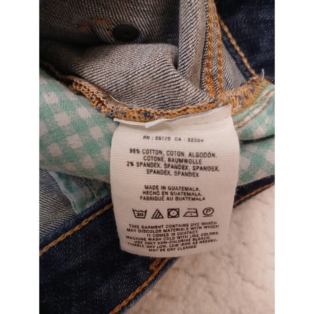 Anthropologie Pilcro Letterpress Blue Denim Shorts 32 Blue Salvage Roll Up $65 - Picture 16 of 16